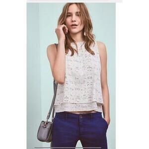 NEW Anthropologie Makam Double-Layer Tank by Lilla Size Small Retails $118
